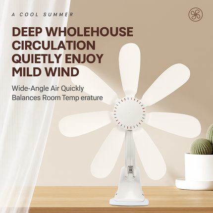 Portable Clip-On Desk & Bedside Fan