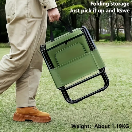 Built-in Cooling Bag Portable Folding Outdoor Stool