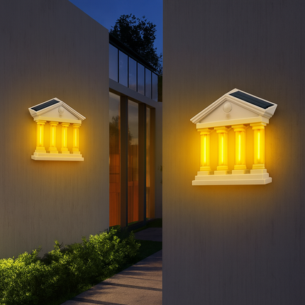 Ancient Architecture Solar-Powered Waterproof Outdoor Lamp