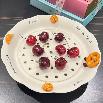 Korean Snacks Ceramic Cute Serving Plate