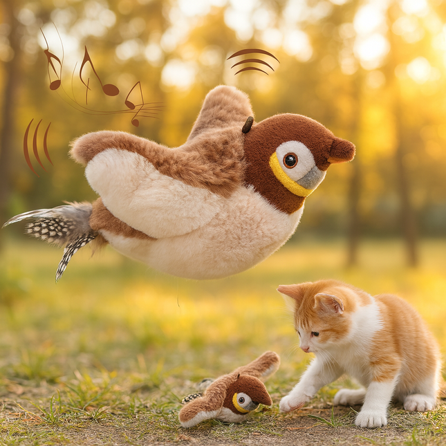 Motion-Activated Chirping Bird Interactive Cat Toy
