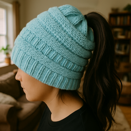 Women Baggy Warm Crochet Winter Wool Knit Ski Beanie