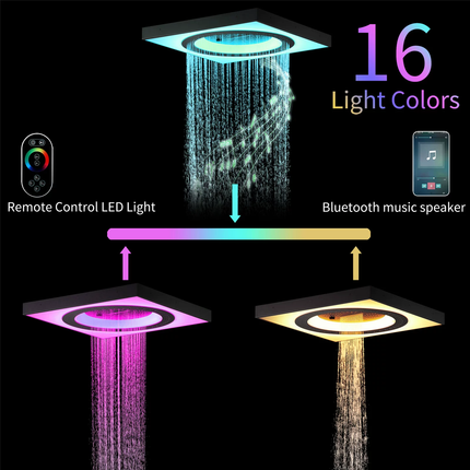 Rainfall Smart LED Music Shower System
