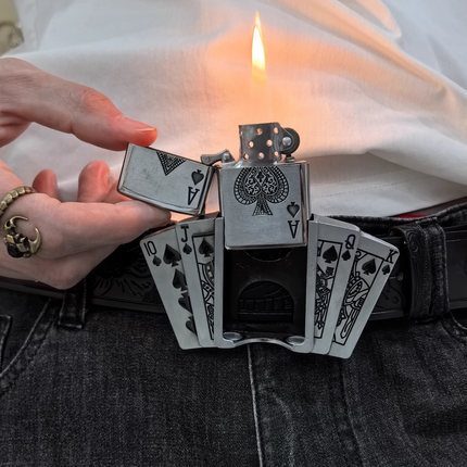 Kerosene Lighter Metal Buckle Belt