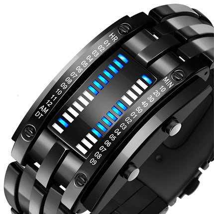 Steel Lava Binary Watch
