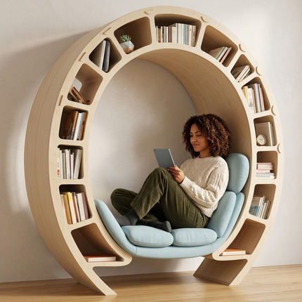 Reading Orbit Bookshelf Nook Chair