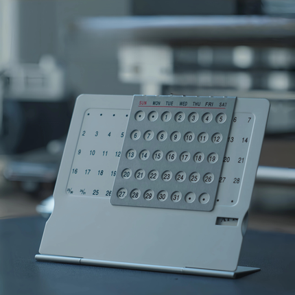 Aluminum Rotating Dial Perpetual Desk Calendar