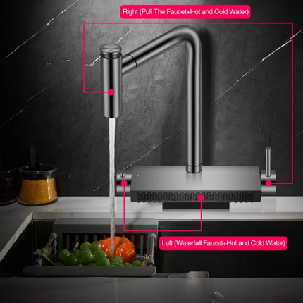 Smart Multi-Zone Gunmetal Kitchen Workstation Sink