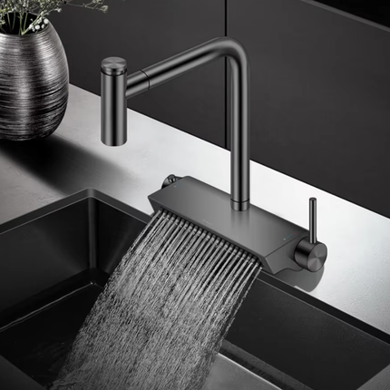 Smart Multi-Zone Gunmetal Kitchen Workstation Sink