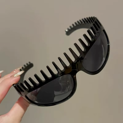 Futuristic Comb-Top Headband Sunglasses