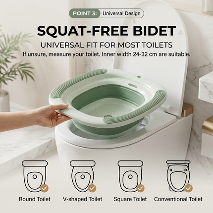 Personal Hygiene Foldable Sitz Bath Soak Care Basin