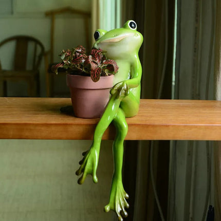 Resin Frog Fairy Flower Pot