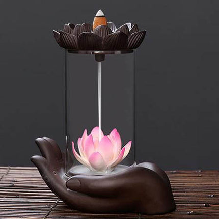 Feng Shui Ceramic Dragon Waterfall Incense Burner