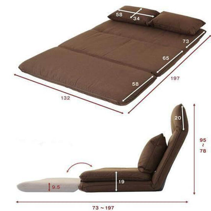 Modern Japanese Style Floor Legless Floor Futon Sofa