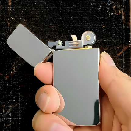 Simple Brushed Ultra Thin Windproof Copper Lighter
