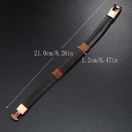 Surfer Leather Men Wristband
