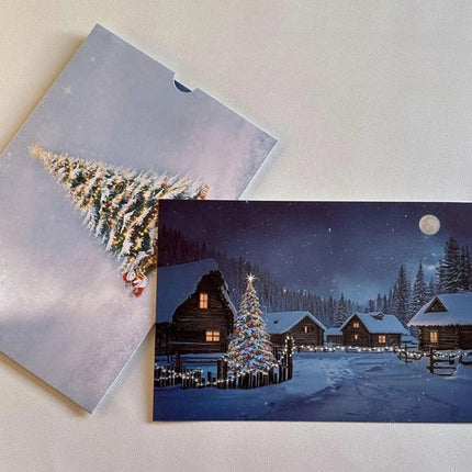 Happy Christmas Village  Light-Up Led Postcard