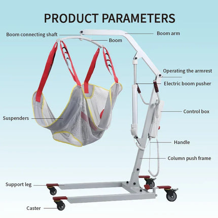 Electric Patient Mobility Adjustable Full Body Lift Machine