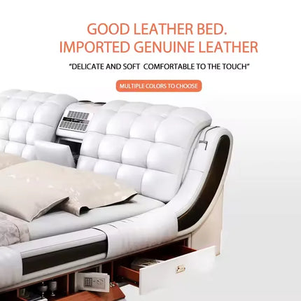 Ultimate Comfort Leather Smart Massager Bed