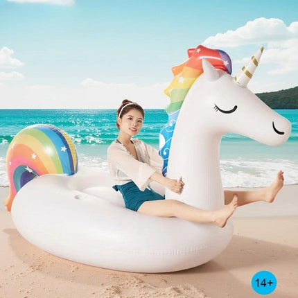 6 Person Huge Unicorn Pool Float Inflatable Giant Unicorn Swimming Pool Island