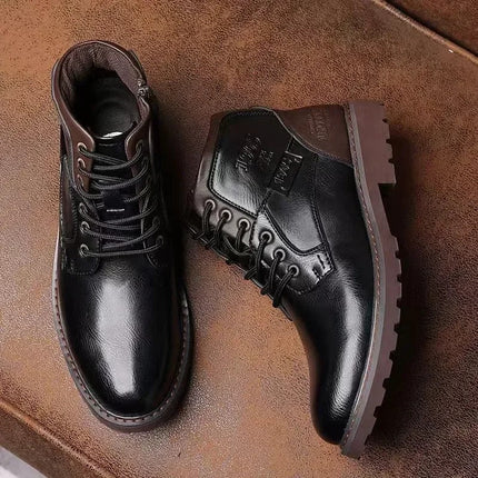 Fashion High-Cut Lace-up Vintage Style Men Winter Boots