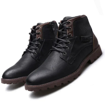 Fashion High-Cut Lace-up Vintage Style Men Winter Boots