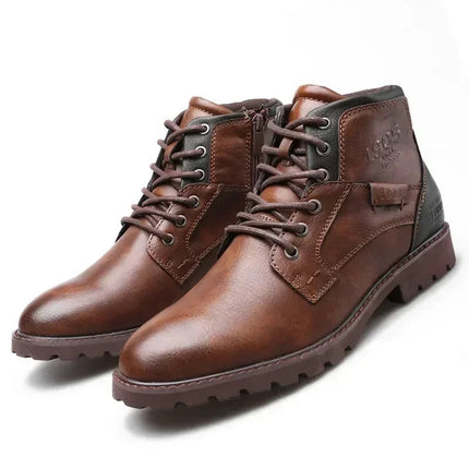 Fashion High-Cut Lace-up Vintage Style Men Winter Boots