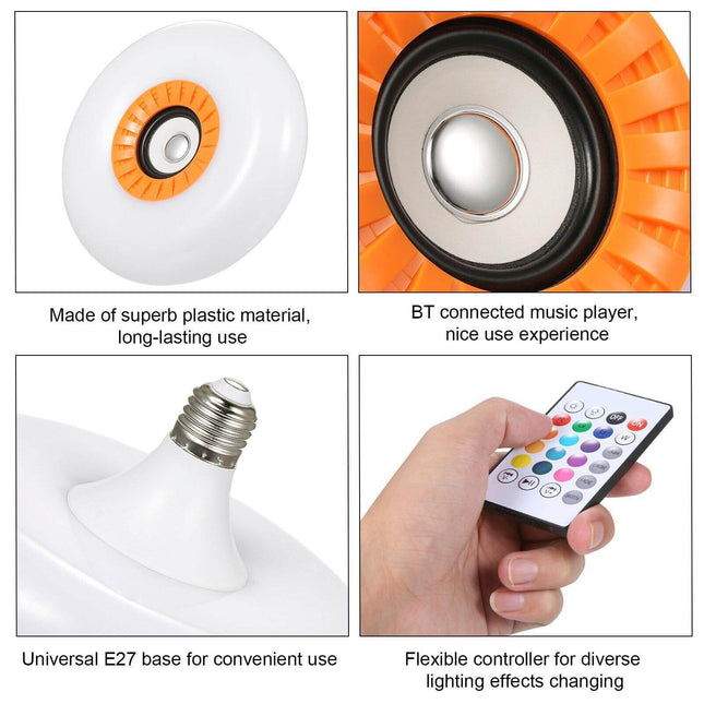 Modern LED Ceiling Bluetooth Music Light Bulb Lamp