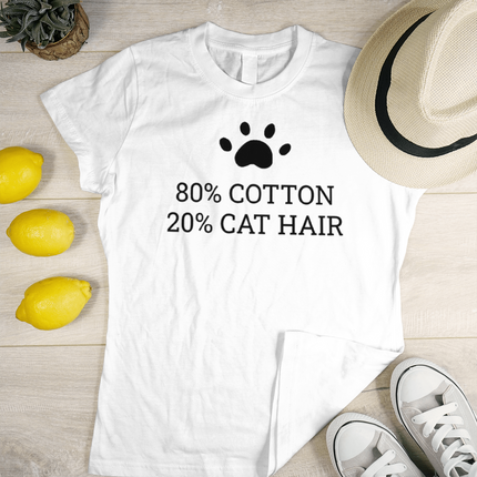 80% Cotton 20% Cat Hair Creative T-Shirt