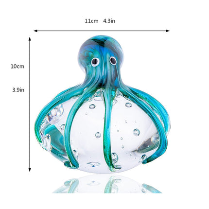 Handmade Colored Octopus Glass Ornament