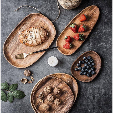Irregular Natural Wood Plates