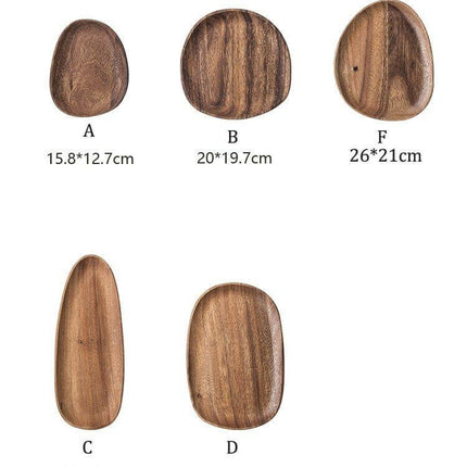Irregular Natural Wood Plates