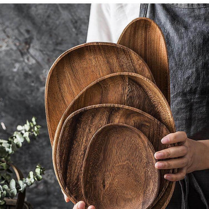 Irregular Natural Wood Plates