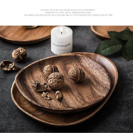 Irregular Natural Wood Plates