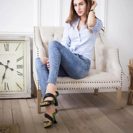 Snake Style Platform High Heels