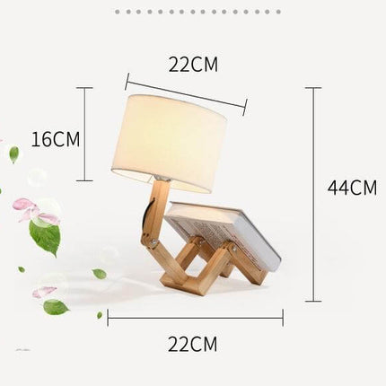Creative Book Holder Robot Shape Table Lamp