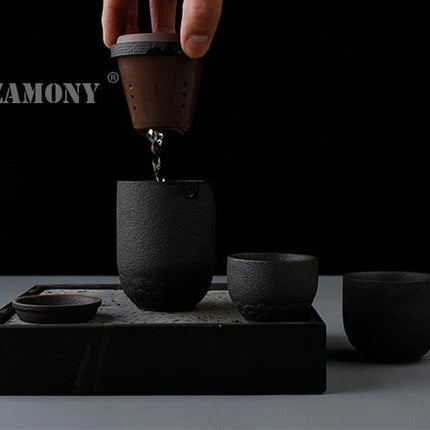 Japanese Elegant Ceramic Travel Teapot