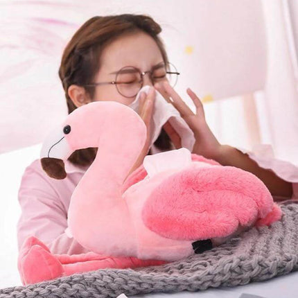 Flamingo Pink Bird Tissue Box