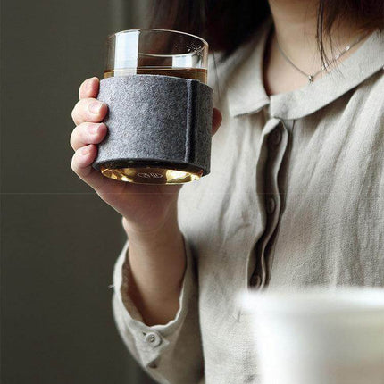 Creative Glass Tea Infuser with Wooden Lid