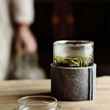 Creative Glass Tea Infuser with Wooden Lid