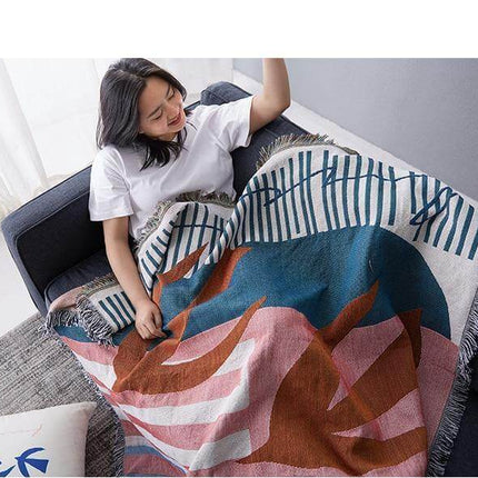 Nordic Geometric Throw Blankets