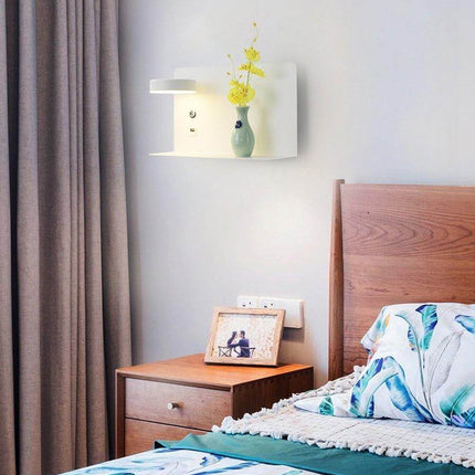 Pragmatism LED Wall Lamp Shelf with USB Phone Charger