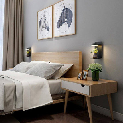 Pragmatism LED Wall Lamp Shelf with USB Phone Charger