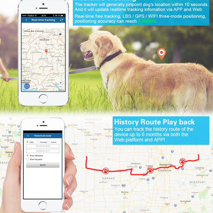 Waterproof GPS Pet Location Tracking Collar