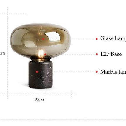 Postmodern Marble Glass Led Table Lamp