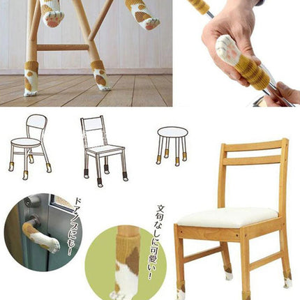 4Pcs Non-Slip Cat Paw Furniture Leg Covers