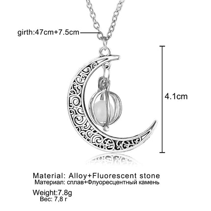 Luminous Moon Pendant Charming Necklace