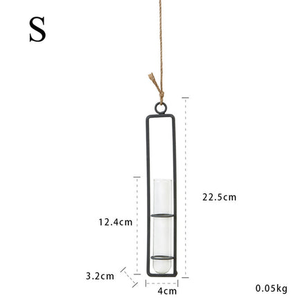 Iron Transparent Wall Hanging Flower Pot