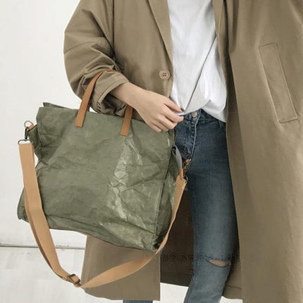 Women Kraft Paper Handbag and Shoulder Bag