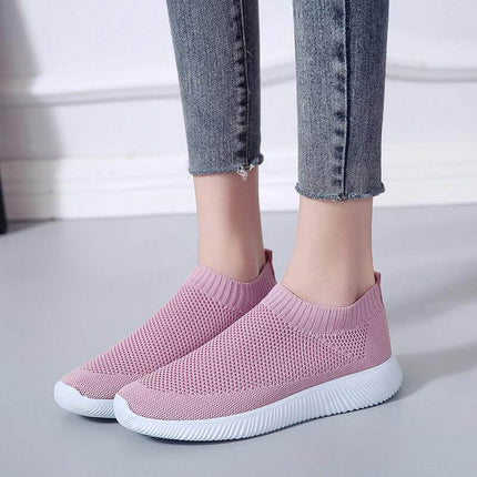 Breathable Slip on Knit Running Shoes
